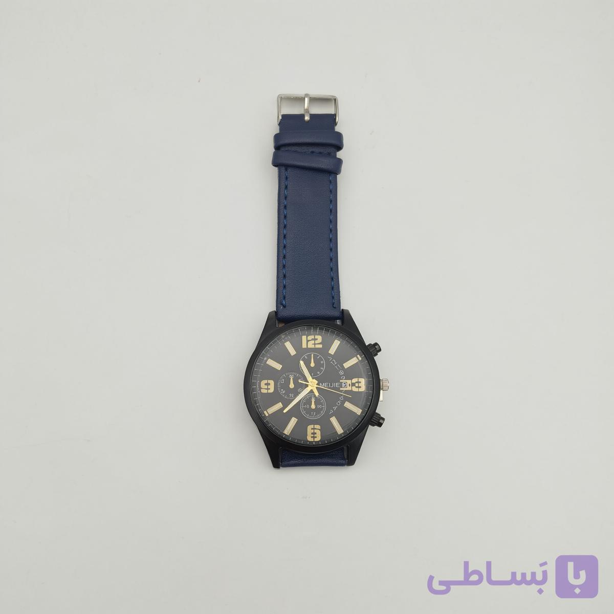 ساعت مردانه بند چرم سبز- یکسال ضمانت