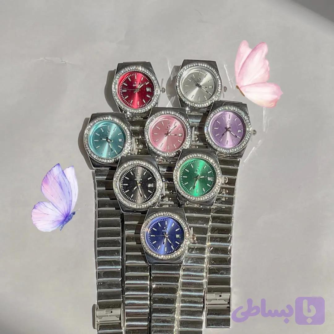ساعت ظریف دور نگین دخترانه