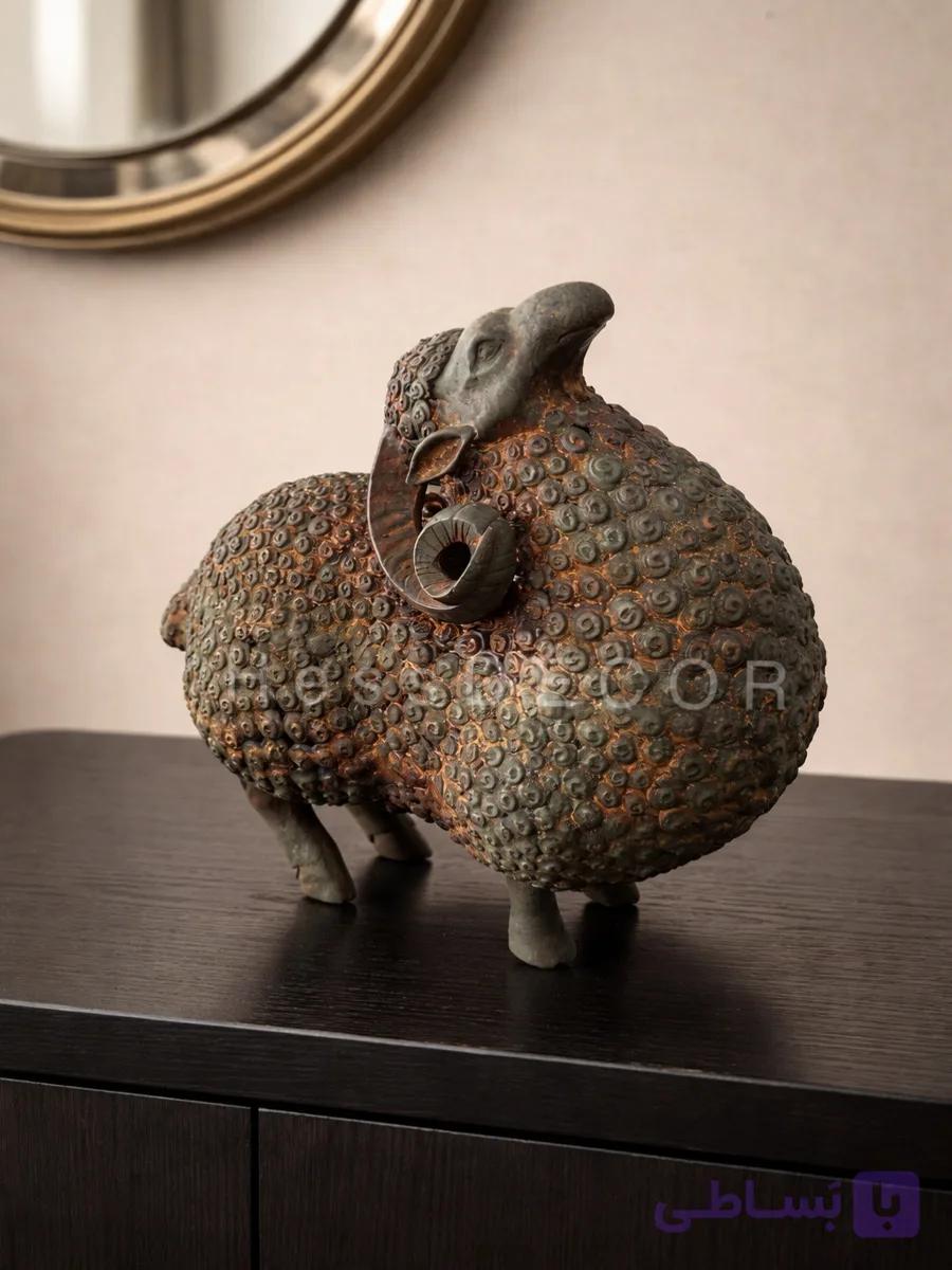 مجسمه قوچ تکنیک فسیل(مجموعه یک عددی)