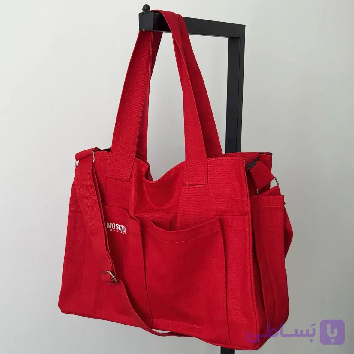 کیف دوشی دخترانه کتان مدل کیدخت کد 0227 — تصویر 1