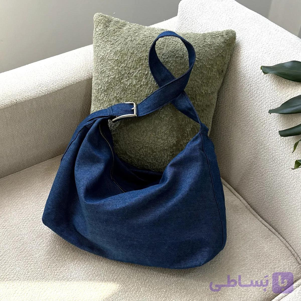 کیف دوشی دخترانه مدل تیارا کتان کد 0216 — تصویر 1