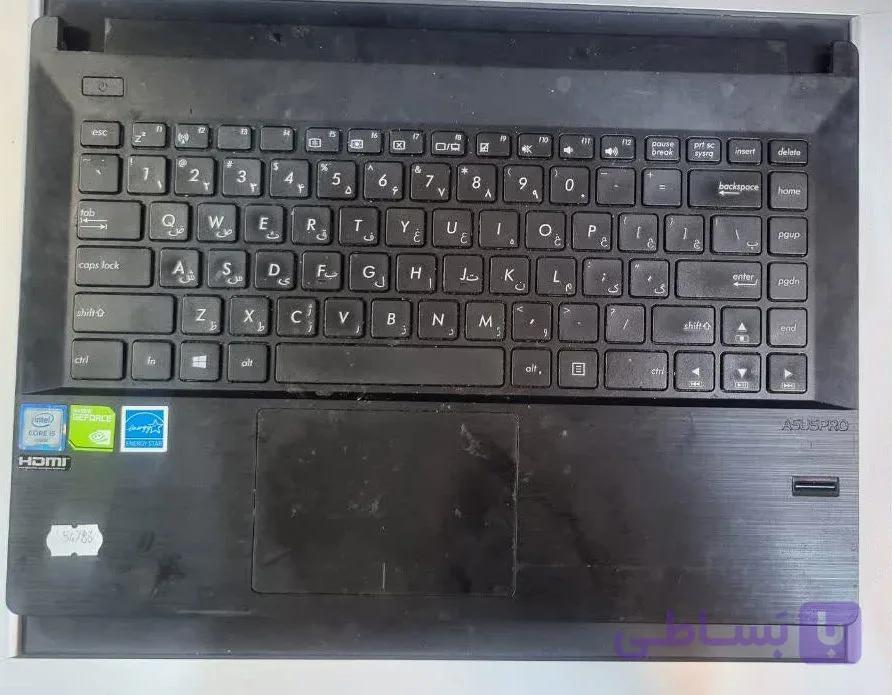 قاب کیبرد (C) به همراه کیبرد + تاچ پد + برد usb لبتاب ASUS P2430U — تصویر 1