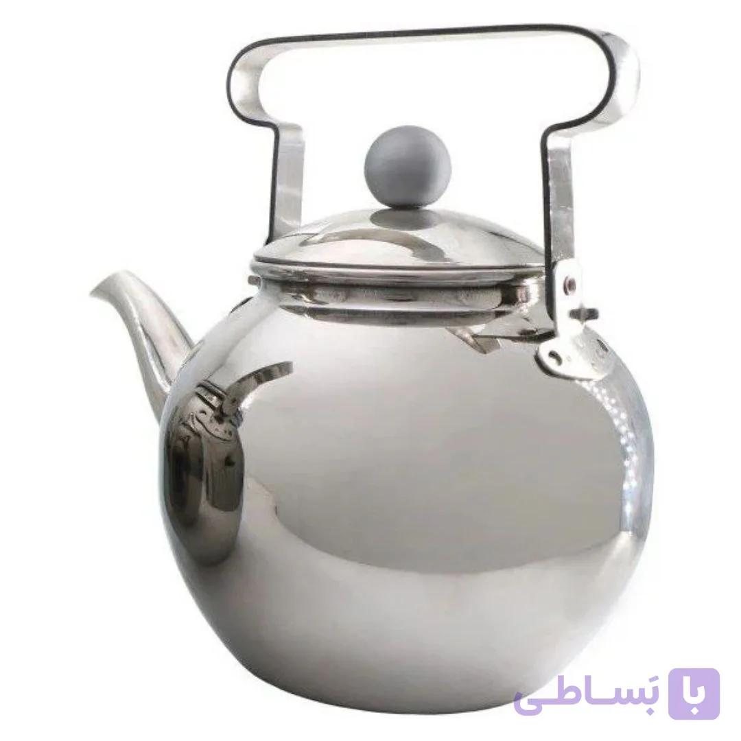 قوری نزاز NEZAZ خمره ای استیل نیم لیتر دسته بالا کد 1200 — تصویر 1
