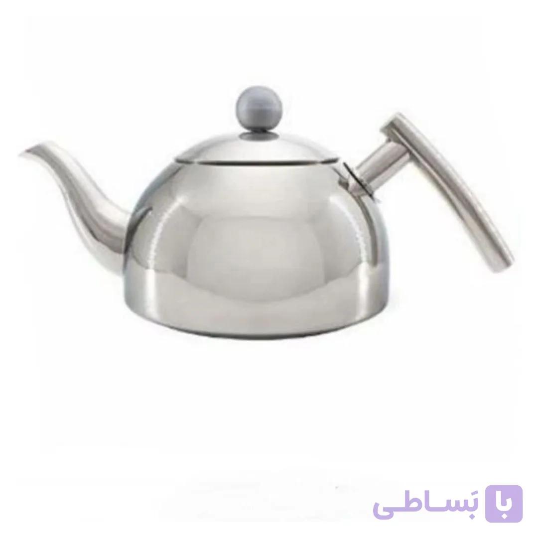 قوری نزاز NEZAZ استیل براق 1 لیتر دسته کروم کد 1400