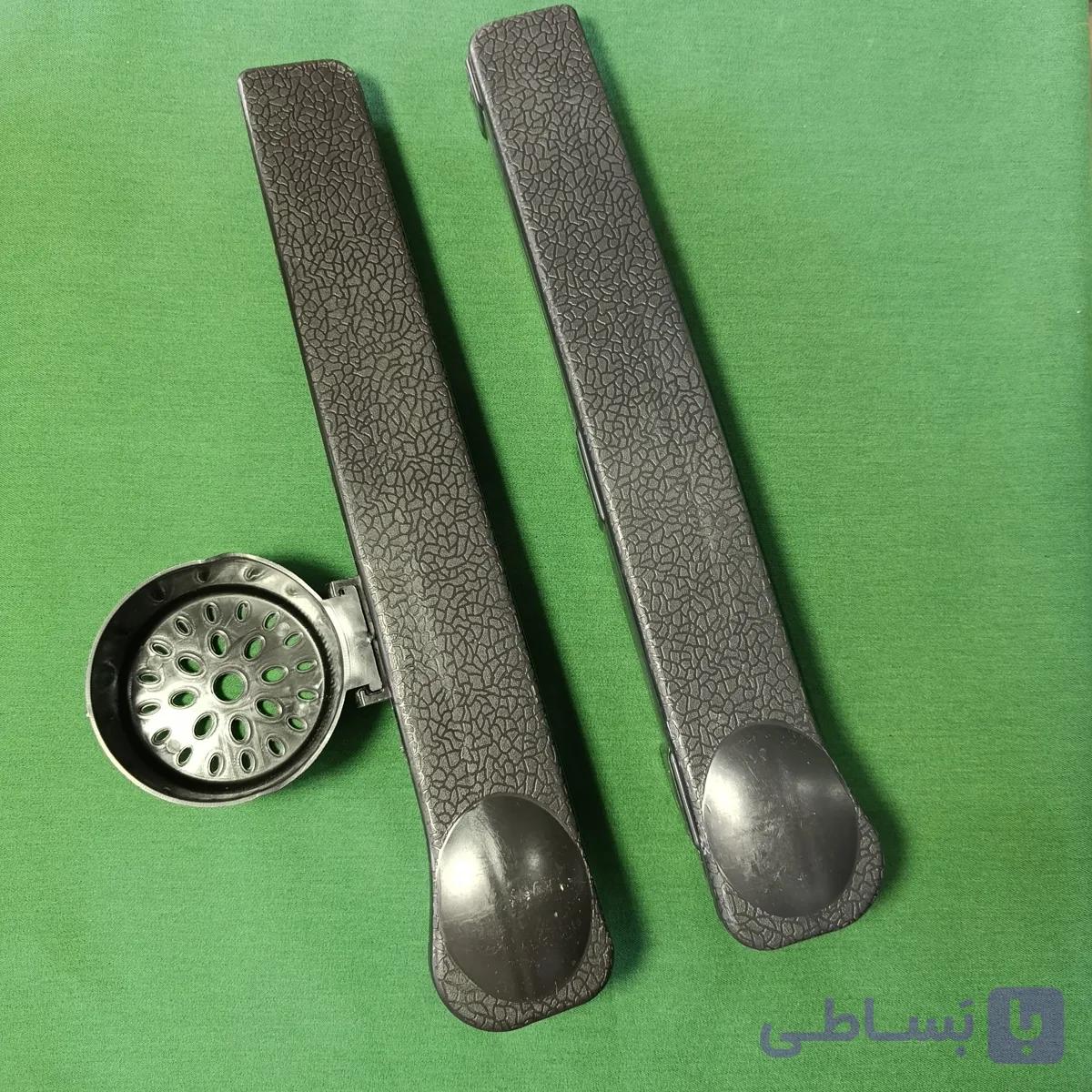 ✅دسته صندلی باجا لیوانی مخصوص صندلی تاشو مسافرتی مشکی