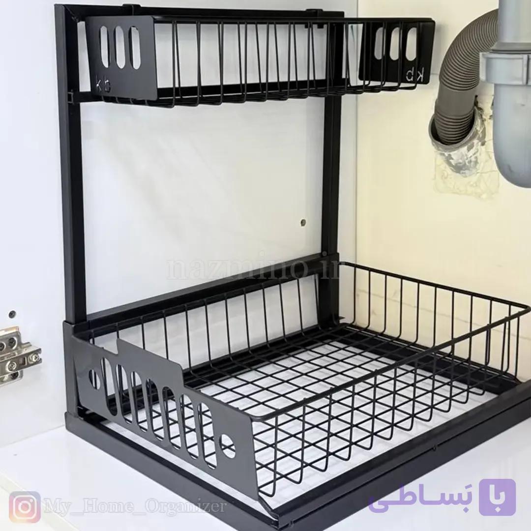 استند کشویی فلزی زیر سینک مدل هرمس — تصویر 1