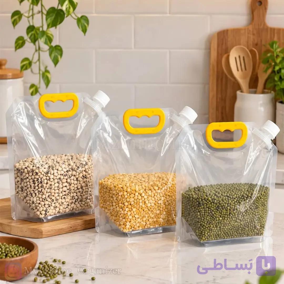 بانکه طلقی پاکتی دسته‌دار درب پیچی — تصویر 1
