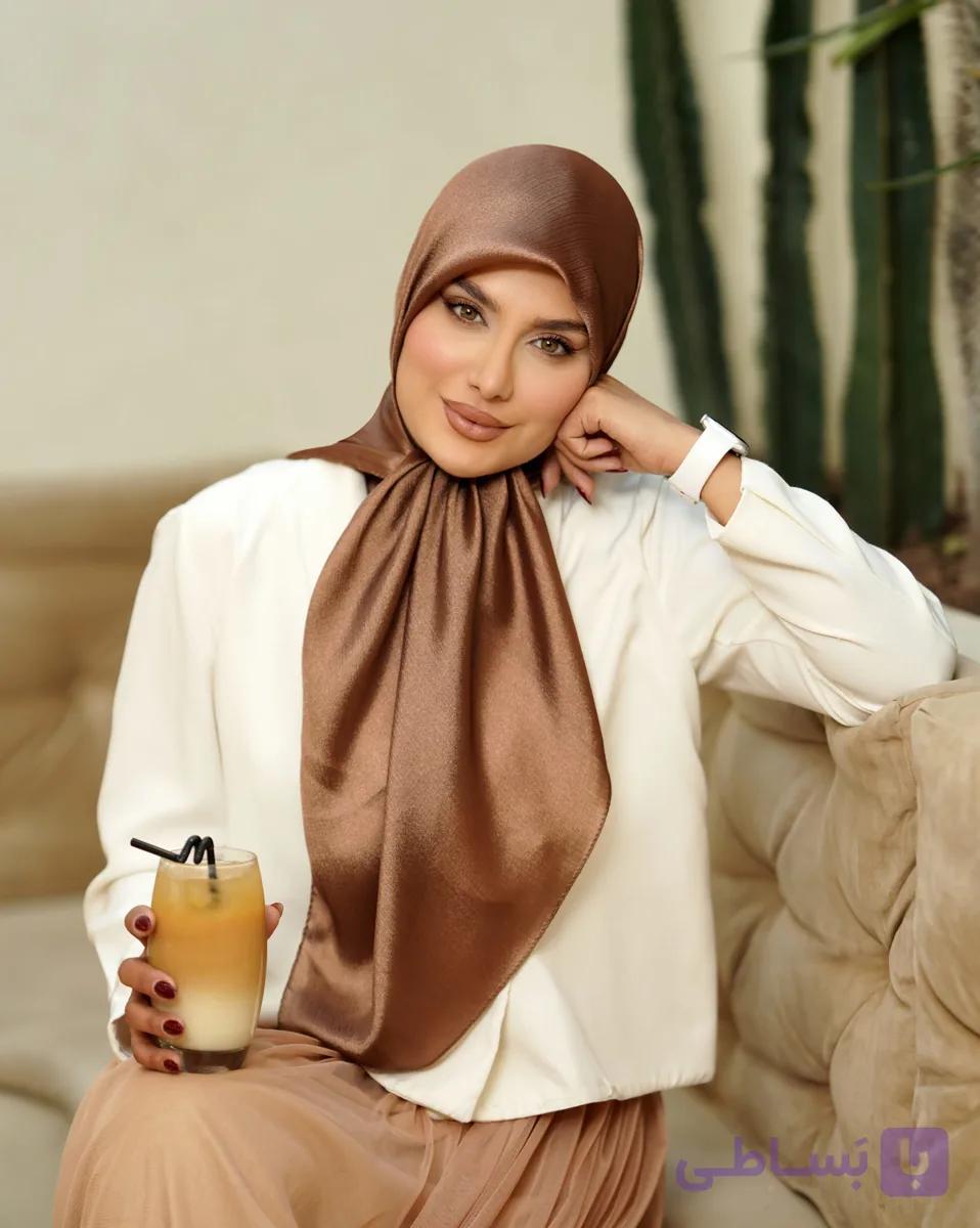 روسری ابریشم کریستال در 9 رنگ سایز ۹۵ | کد ۳۶۸ — تصویر 1