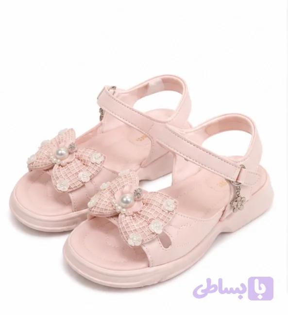 صندل بچگانه پاپیونی وارداتی صورتی کد N242-031 — تصویر 1