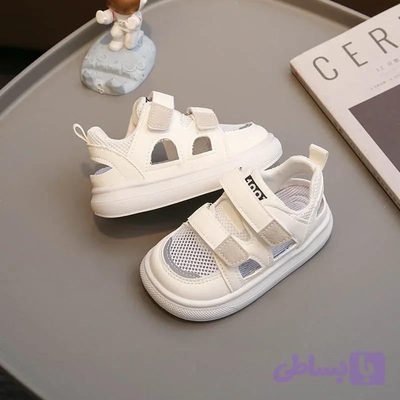 کفش اسپرت بچه‌گانه سفید وارداتی کد N242-056 — تصویر 1