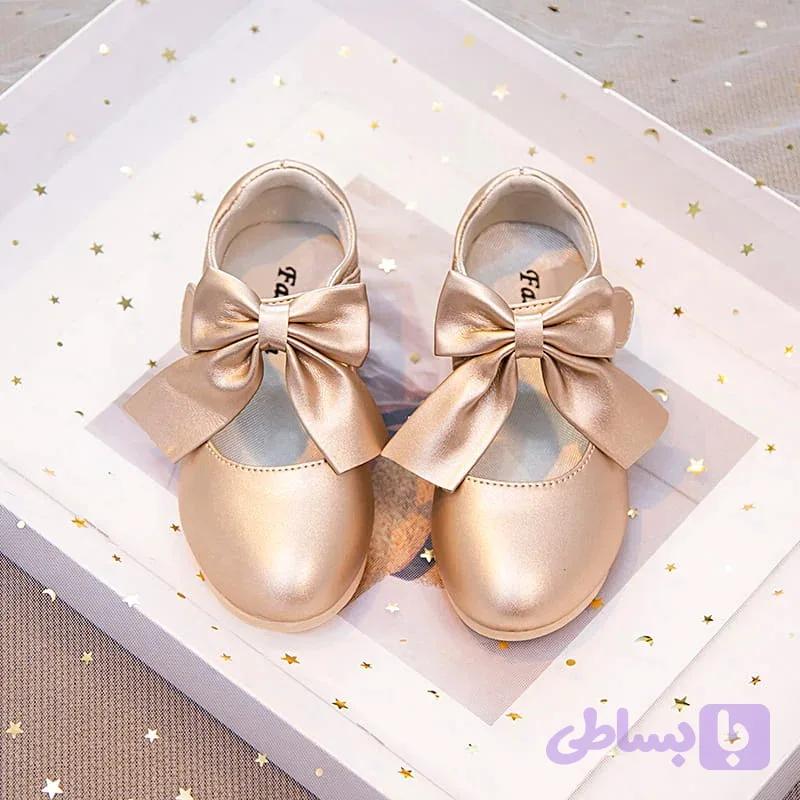 کفش بچگانه مجلسی پاپیونی دخترانه وارداتی کد N242-215 — تصویر 1