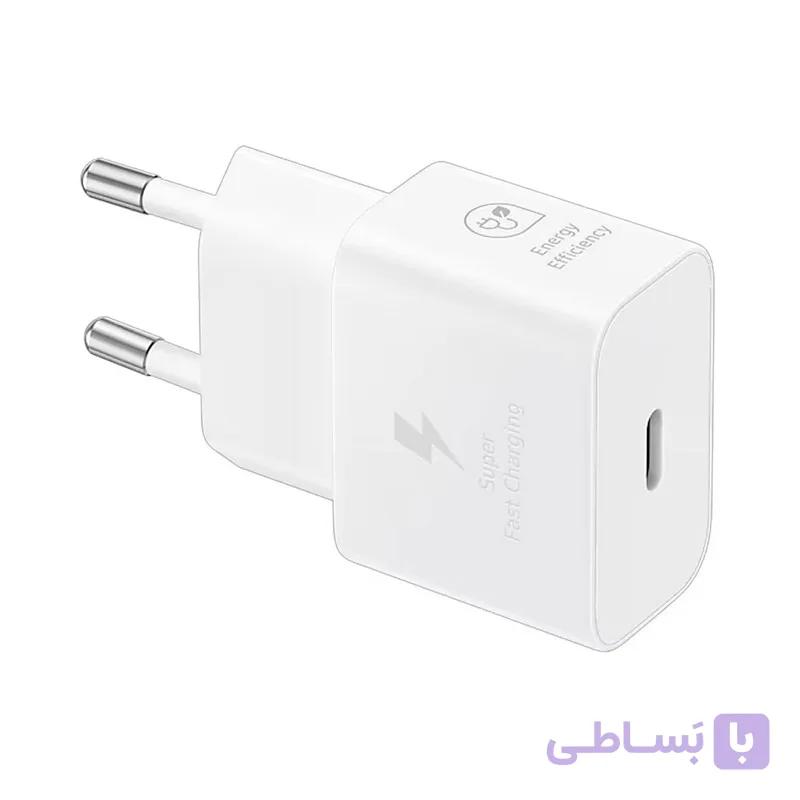 شارژر دیواری 25 وات سامسونگ اورجینال به همراه کابل USB-C به طول 1 متر — تصویر 1