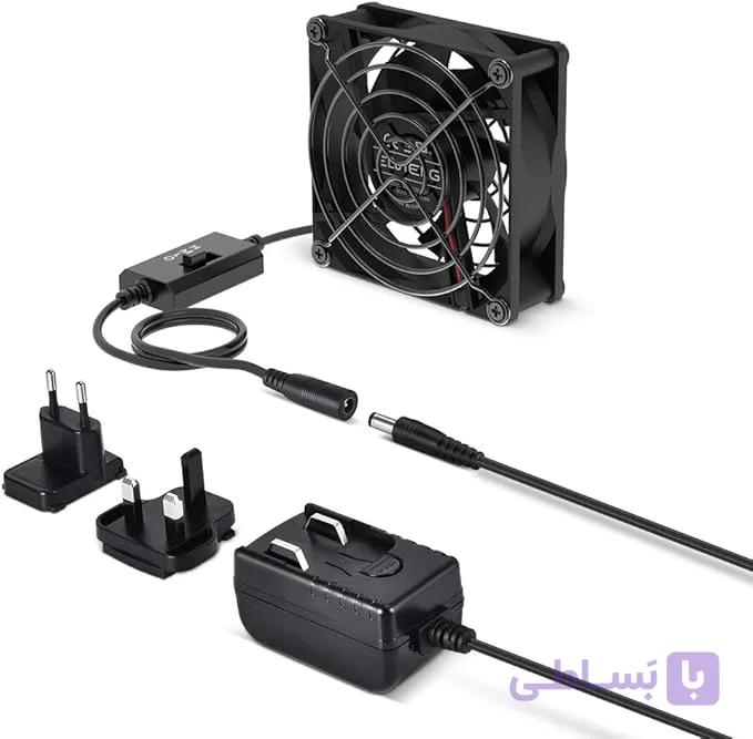 فن 80 میلی‌متری 12 ولتی 3 سرعته، فن Case Fan سازگار با رایانه / PS / کابینت AV / روتر چند طرفه برند ELUTENG — تصویر 1