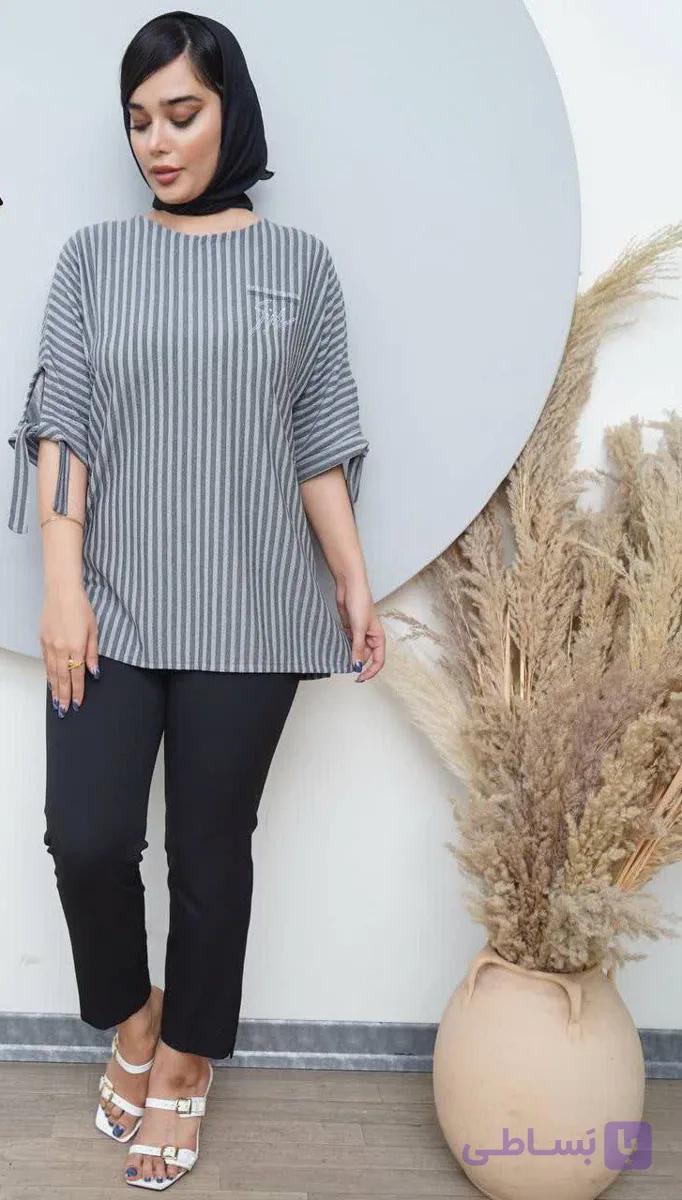 شومیز زنانه آستین گره