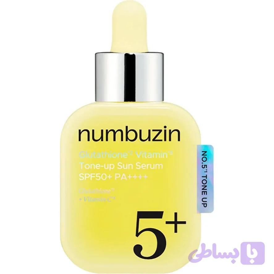 سرم ضد آفتاب گلوتاتیون و ویتامین C نامبوزین Numbuzin No5 Glutathione Vitamin Tone up Sun Serumمناسب برای انواع پوست حجم 30میلی لیتر — تصویر 1