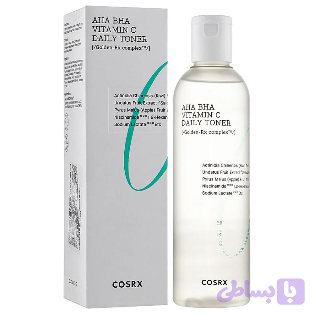 تونر لایه بردار روزانه AHA-BHA ویتامین C کوزارکس COSRX AHA-BHA VITAMIN C TONER مناسب انواع پوست حجم ۱۵۰ میلی‌لیتر — تصویر 1