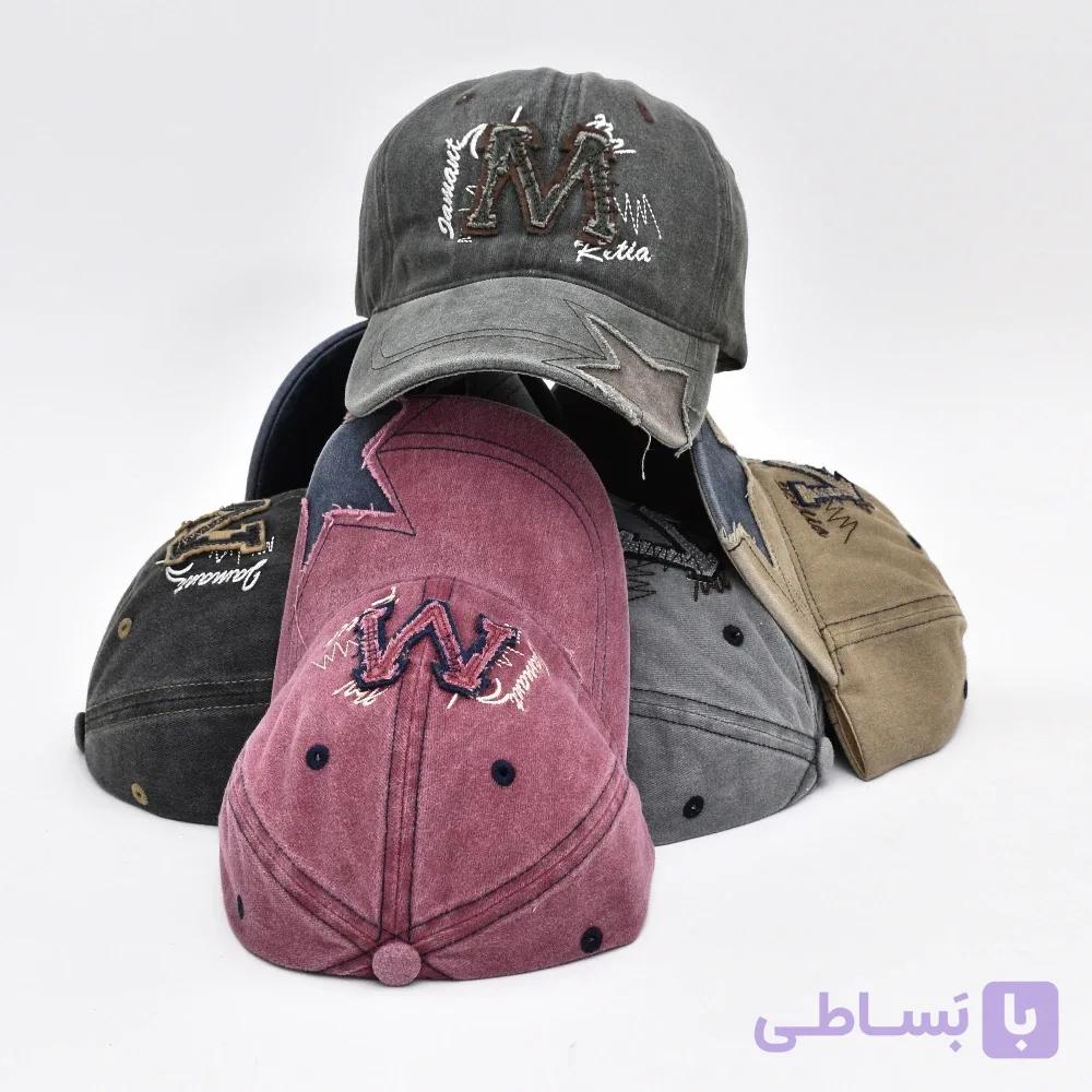 کلاه بیسبالی کتان سنگشور گلدوزی تکه دوزی اکسلنت اکسپو کد 307 — تصویر 1