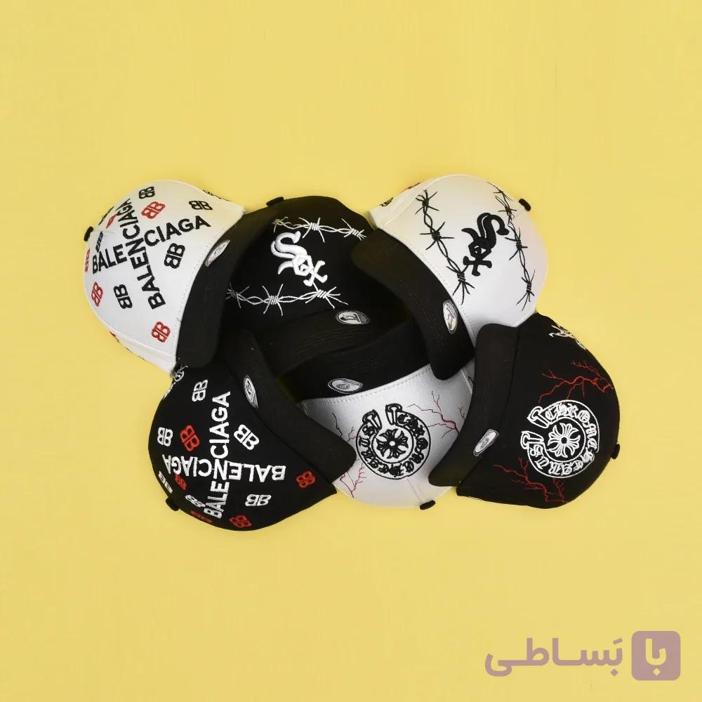 کلاه بیسبالی کتان فول گلدوزی کد 308 — تصویر 1