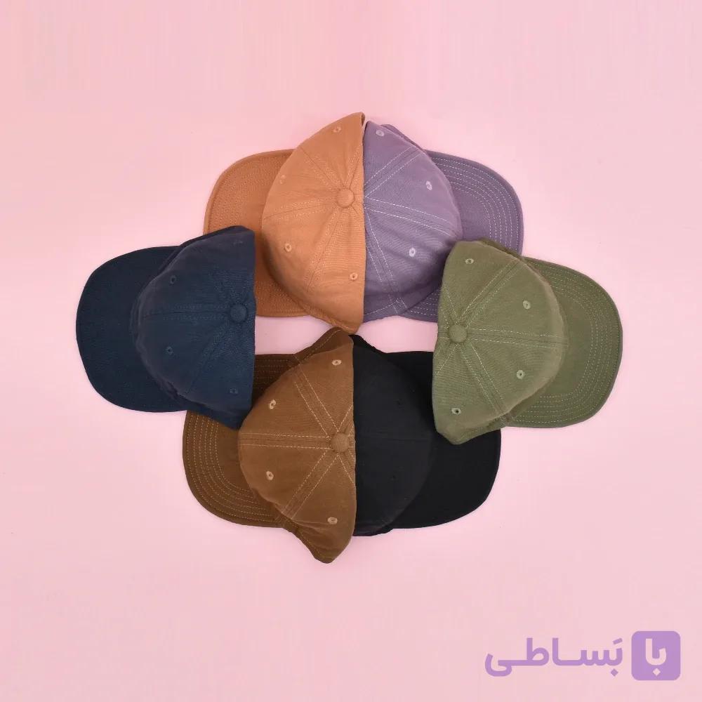 کلاه کپ کتان سنگشور ست بک ساده اکسپو کد 313 — تصویر 1