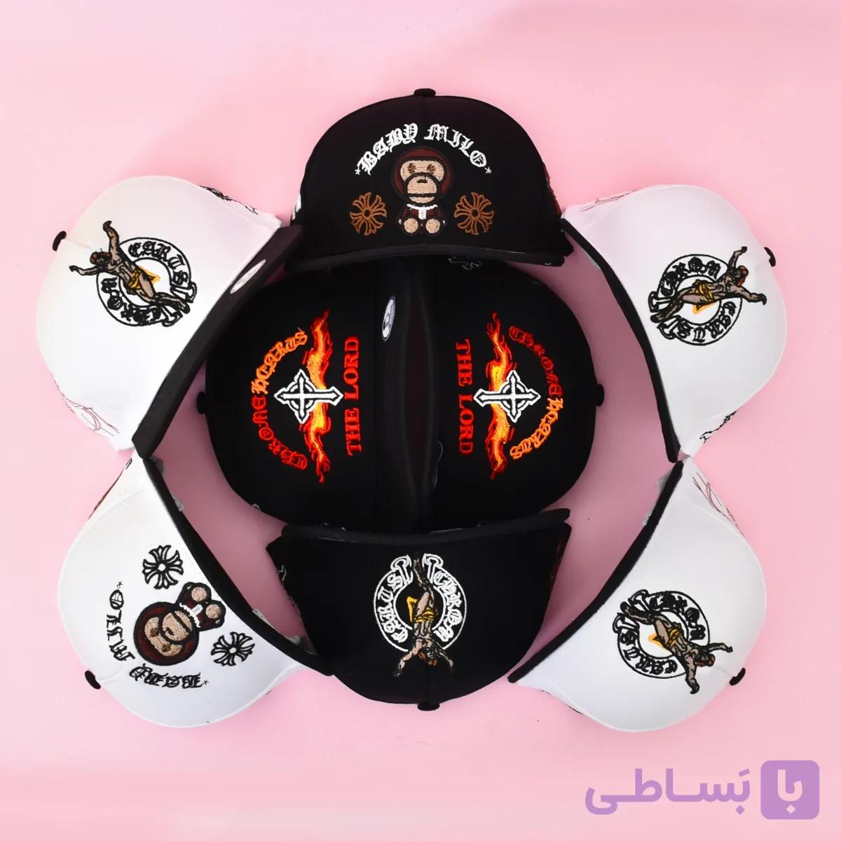 کلاه کپ کتان اسنپ بک فول گلدوزی کد 318 — تصویر 1