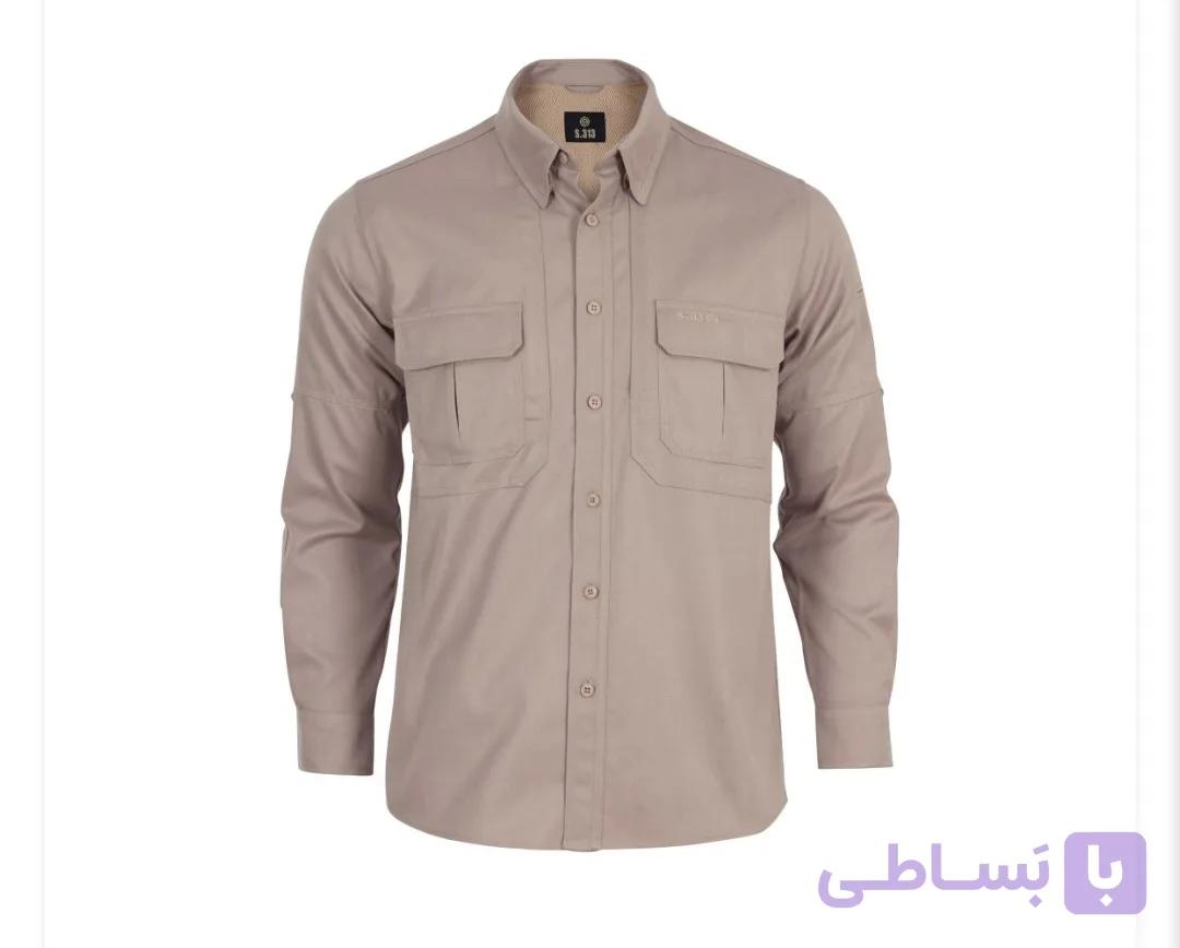 پیراهن کتان مردانه مدل چهارفصل تاکتیکال برند مایلو