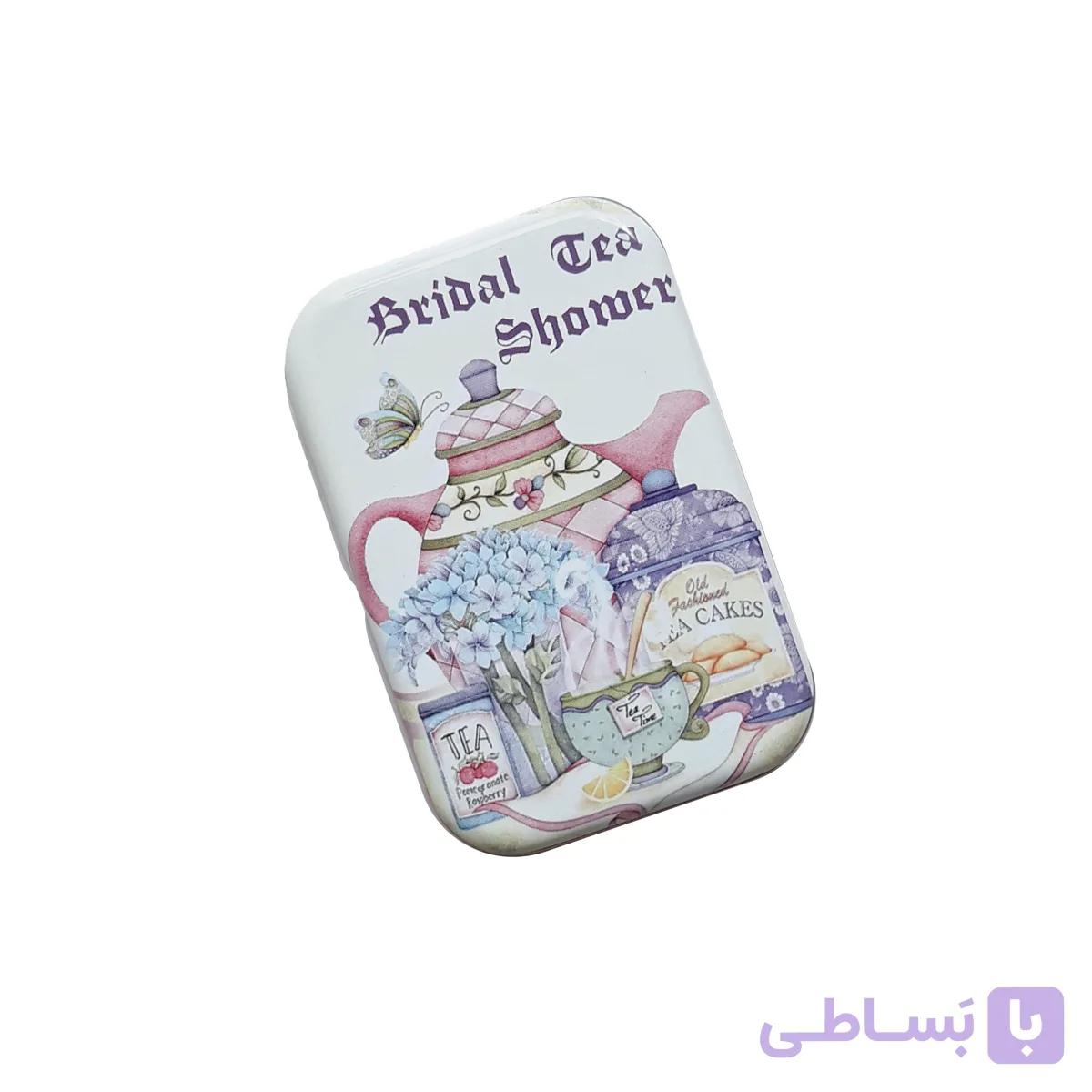 قوطی فلزی جا آدامس طرح قوری و فنجان کد G008 — تصویر 1