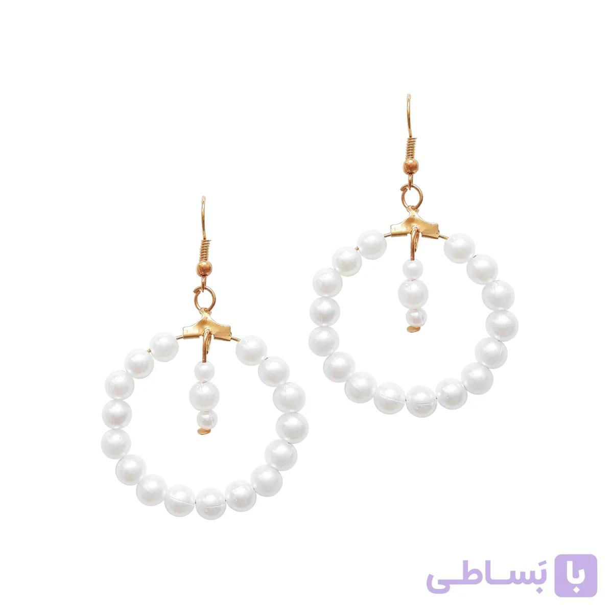 گوشواره حلقه‌ای مرواریدی کلاسیک و مدرن | برند خط هنر ✨
