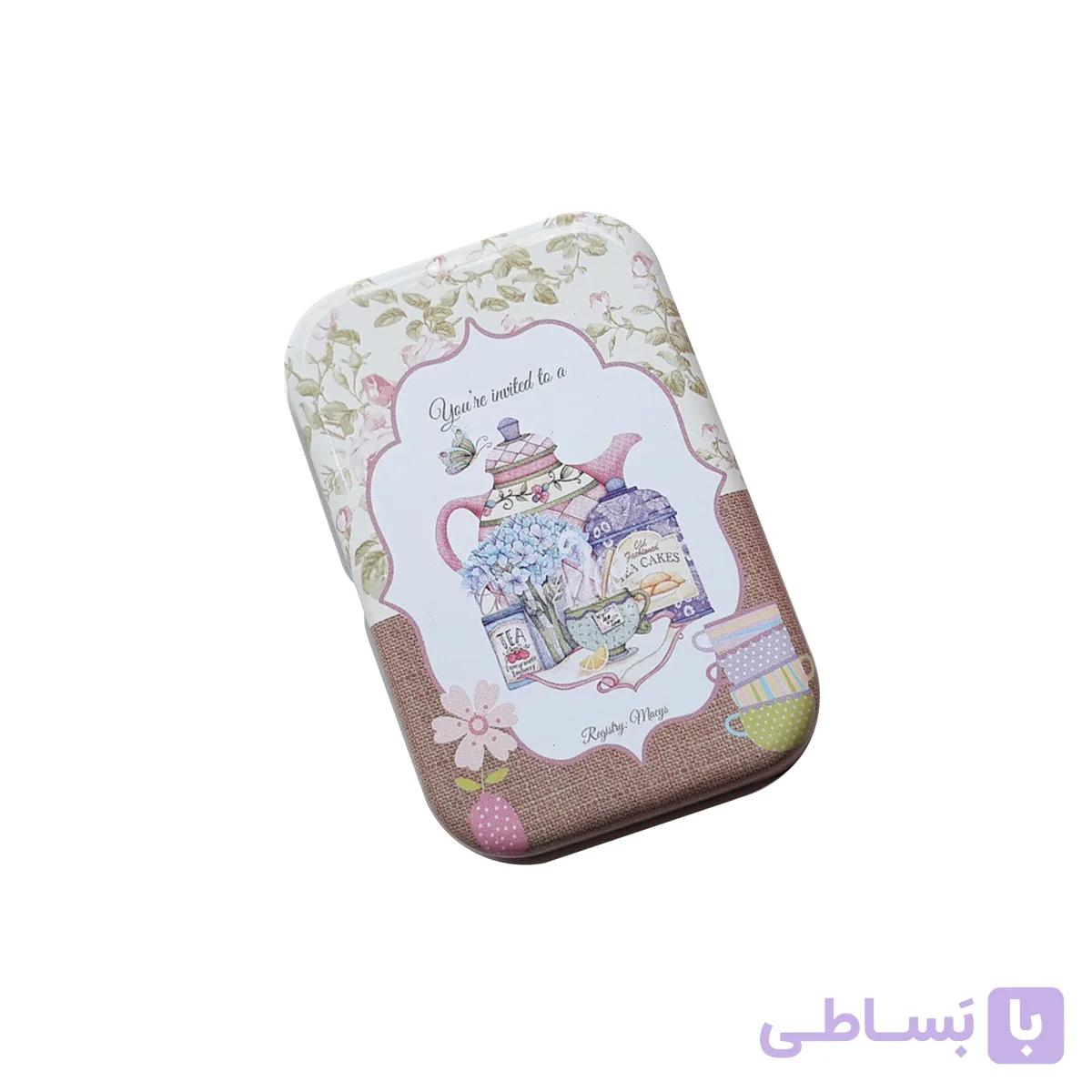قوطی فلزی جا آدامسی قوری و فنجان G010 — تصویر 1