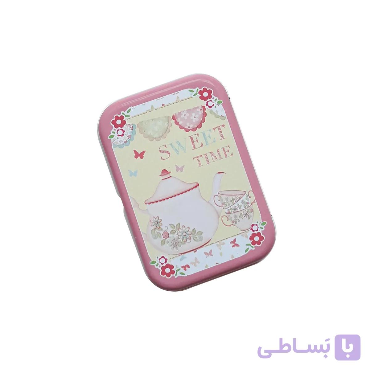 قوطی فلزی جا آدامسی قوری و فنجان SWEET TIME کد G002 — تصویر 1