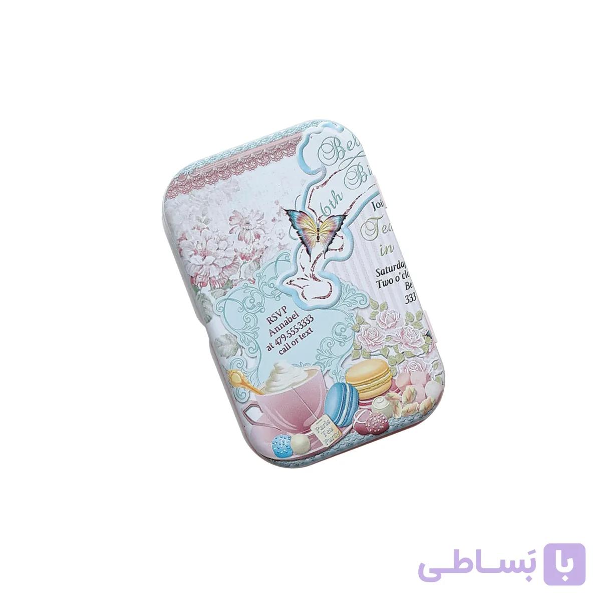 قوطی فلزی جا آدامسی طرح قوری و فنجان کد G011 — تصویر 1