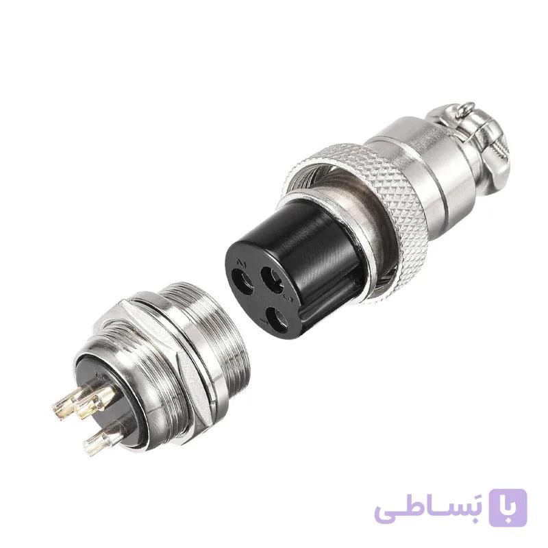 سوکت شارژر اسکوتر برقی مدل فلزی 16 کد MetalSrCNN بسته 2 عددی