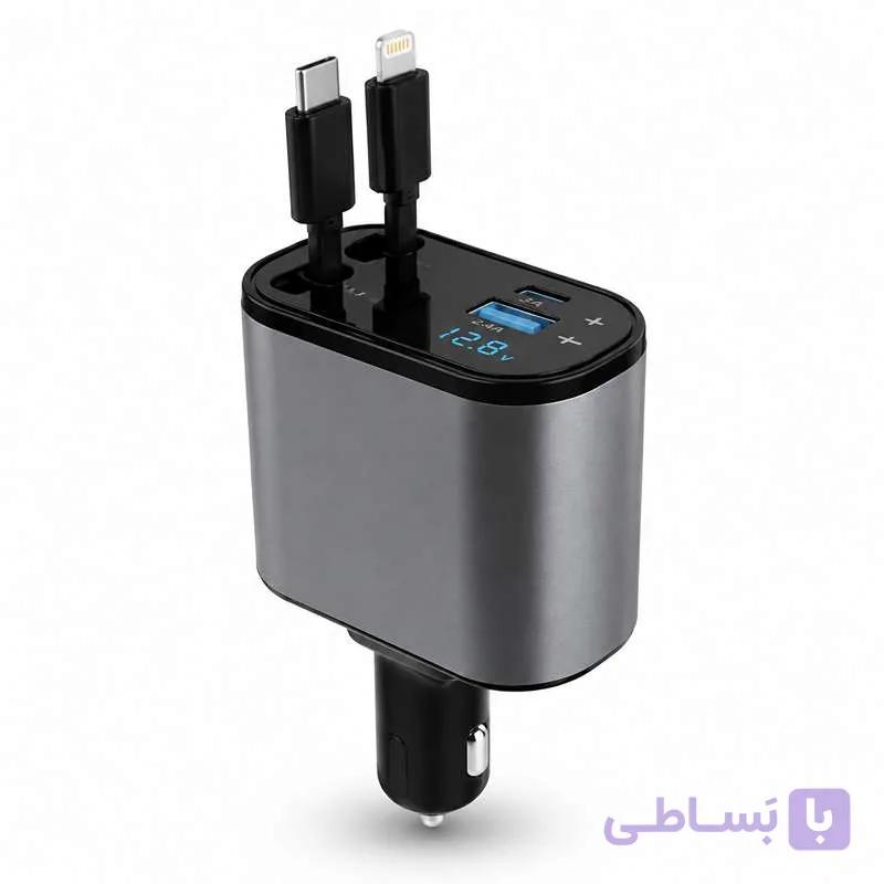 شارژر فندکی خودرو 4 کاره DALE مدل iCar 4