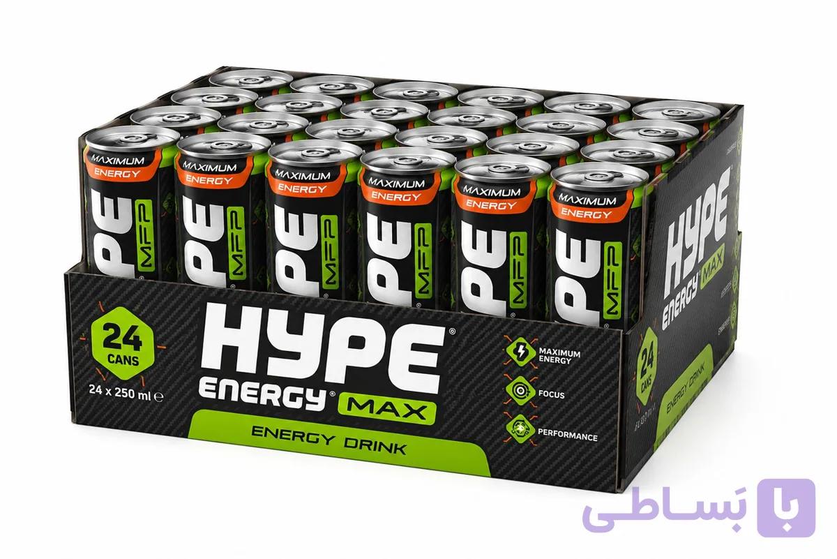 نوشیدنی انرژی زا هایپ اصلی Hype Energy drink قوطی 250میل بسته 24عددی عمده