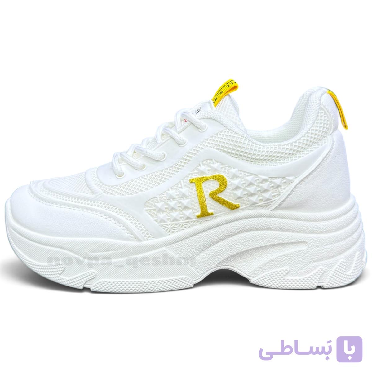کفش کتونی زنانه لژدار لژمخفی طرح آر Women’s platform Sneakers R — تصویر 1