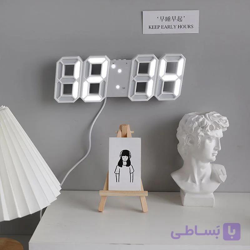 گجت ساعت دیجیتال پینترستی رومیزی و دیواری فول نسخه وارداتی از دبی ( تاریخ ، هشدار ، دما ، نمایش ساعت و ...)