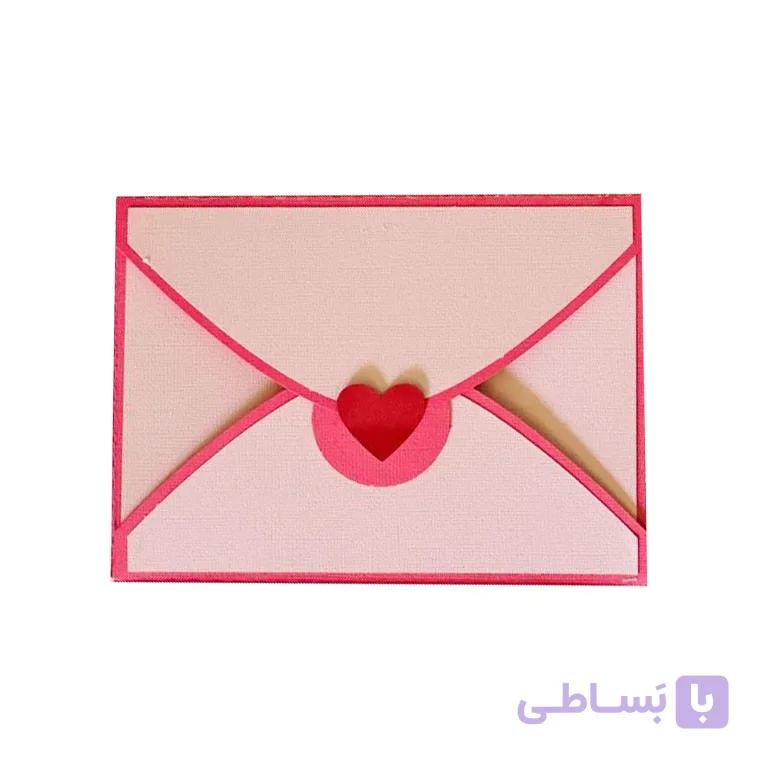 جعبه هدیه طرح پاکت نامه مدل قلب — تصویر 1
