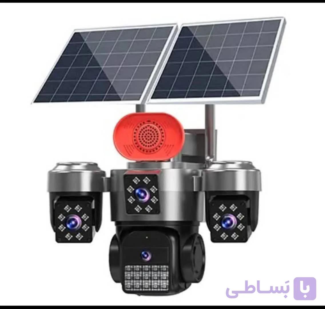 دوربین مینی اسپیددام سولار سیمکارتی4 لنز v780سرور داخلی 2 پنل اژیر دار — تصویر 1