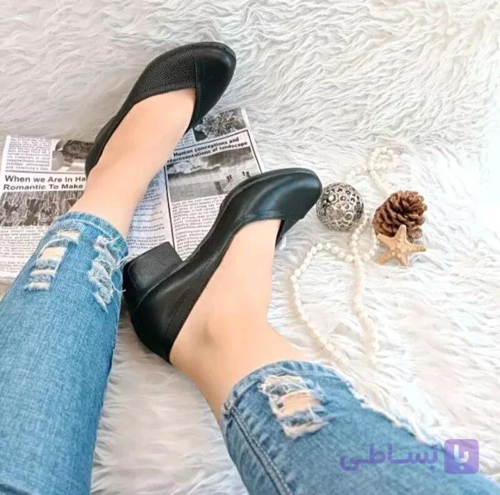 کفش طبی زنانه کد zsty چرمی پاشنه دار مدل ستایش PAMSHOP