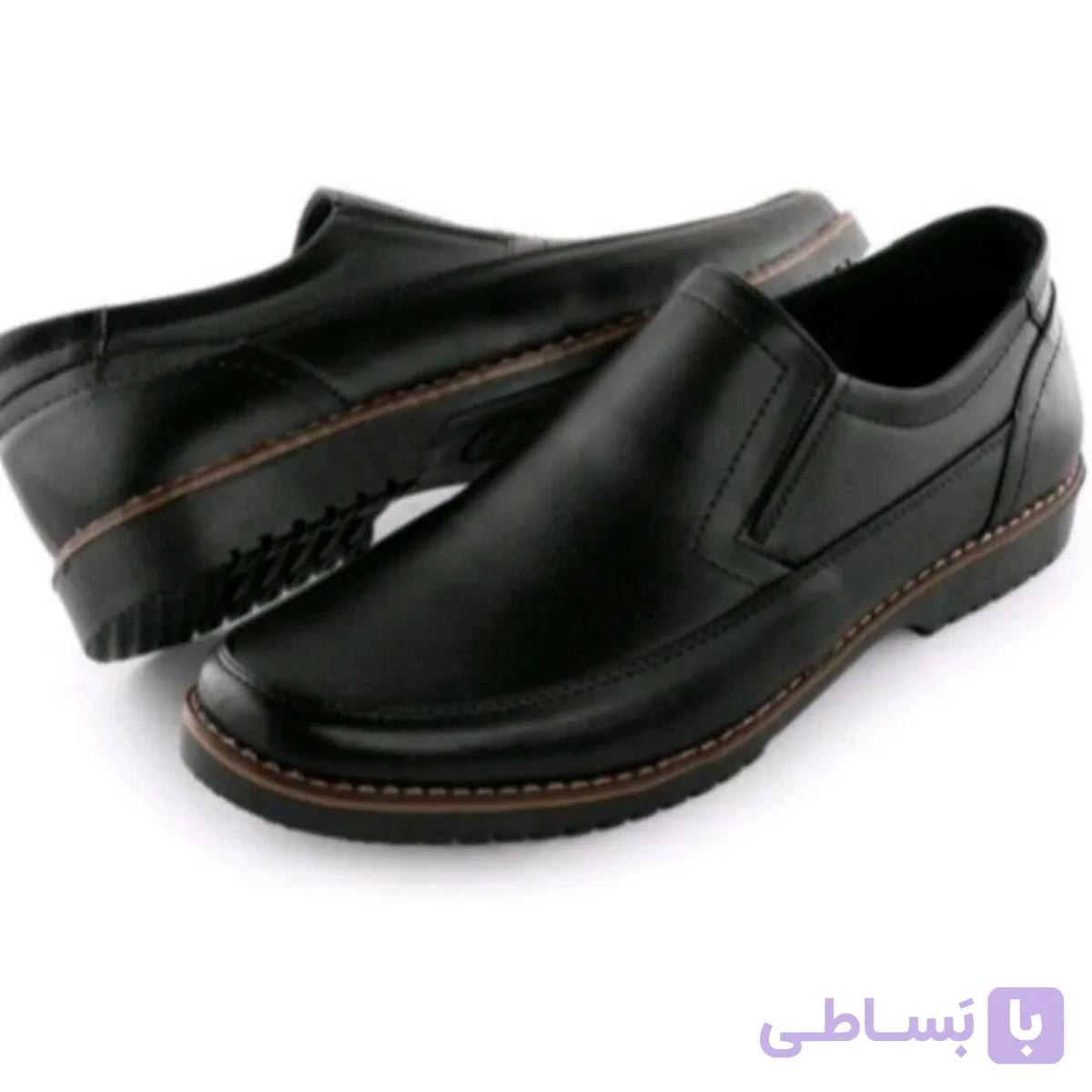 کفش مردانه مجلسی اداری PSرویه چرم‌ بیاله PAM