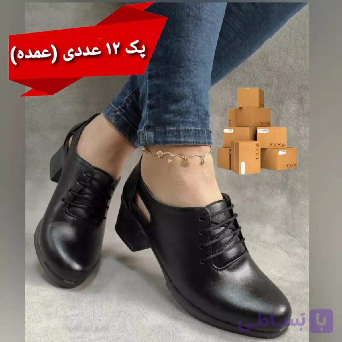 پک 12 تایی فروش عمده کفش بندی مدل کالج سایز 37 تا 40 هر سایز 3جفت PAMSHOP