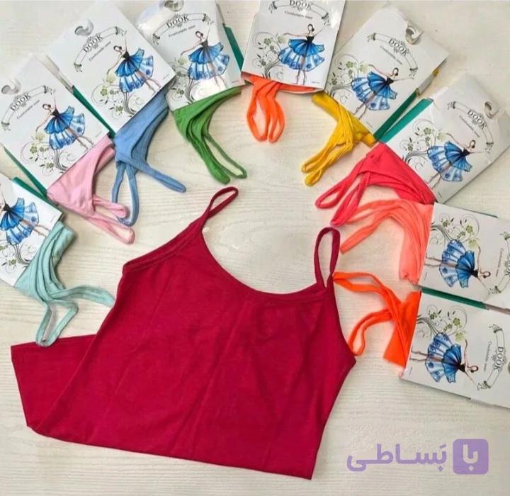 ۳ عدد تاپ نخی زنانه و دخترانه با تنوع رنگ غیر انتخابی فری سایز مناسب فری سایز جنس ویسکوز مناسب باشگاه و روزمره PAMSHOP