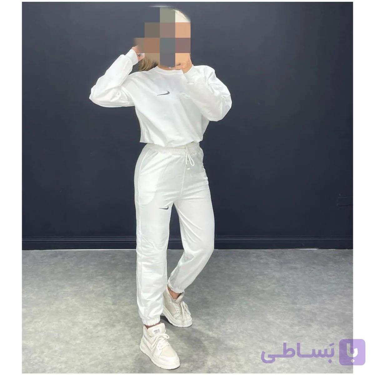 1911 ست کراپ نیمتنه و شلوار جاگر اسلش گلکسی فری سایز ۳۴ تا ۴۲ تن شیک