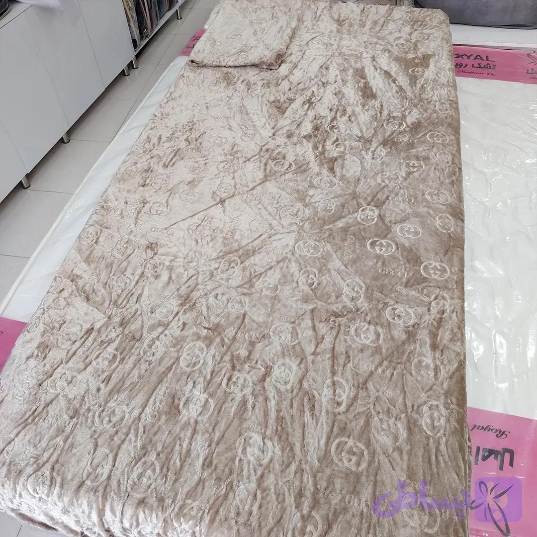 نیم ست روتختی مخمل یک نفره بنفش