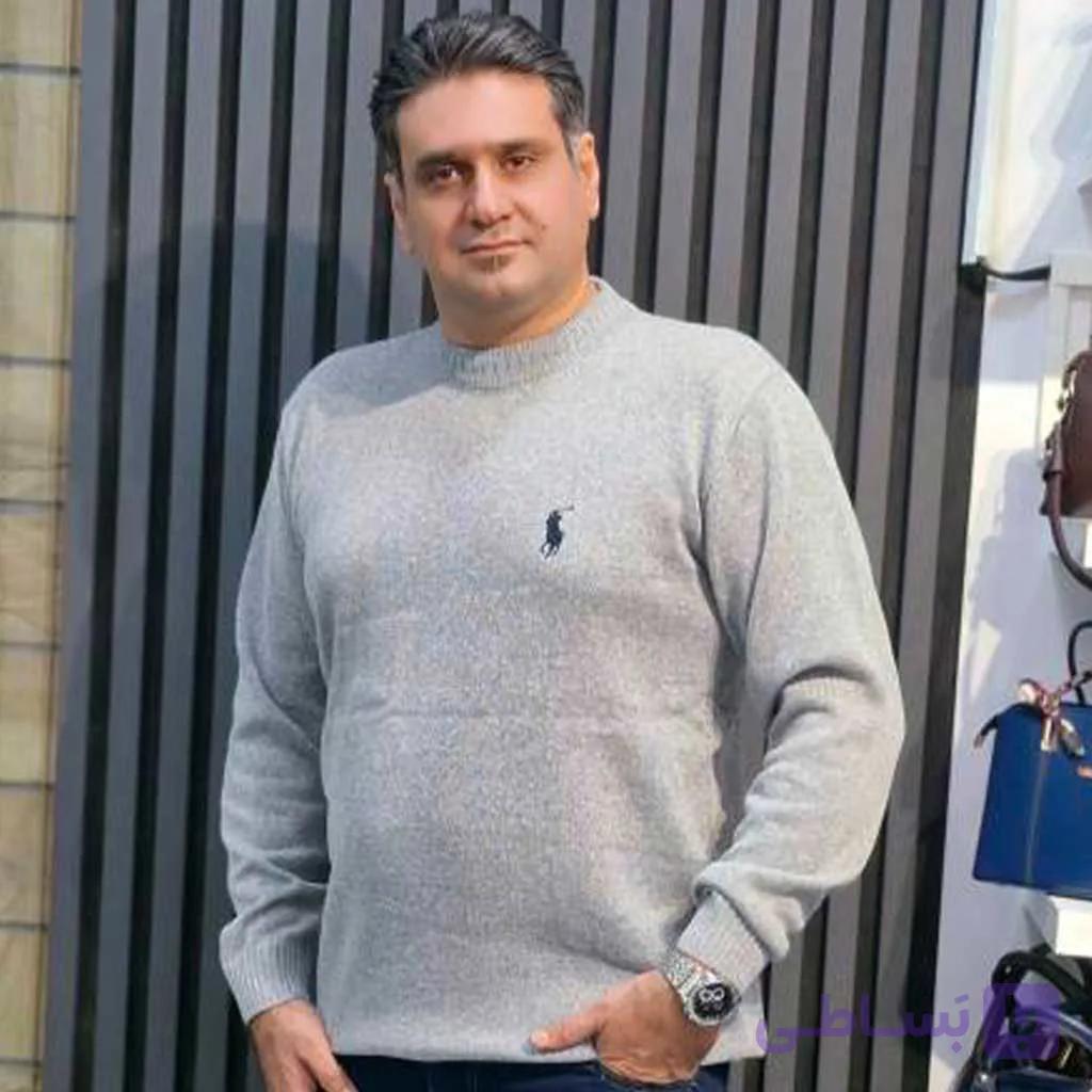بافت سایز بزرگ مردانه رنگ طوسی روشن