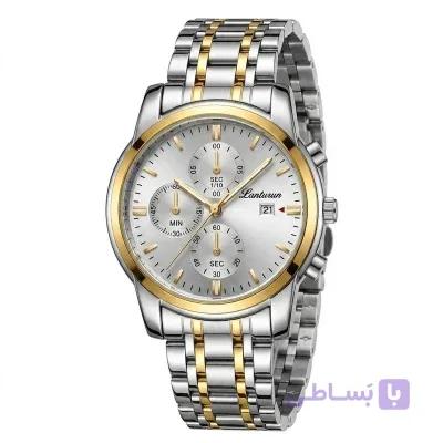 ساعت مچی مردانه تقویم دار تک موتور بافت ریز کد 06 — تصویر 1