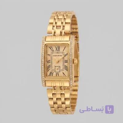 ساعت مچی زنانه نگین دار مدل دستبندی کد 04 — تصویر 1