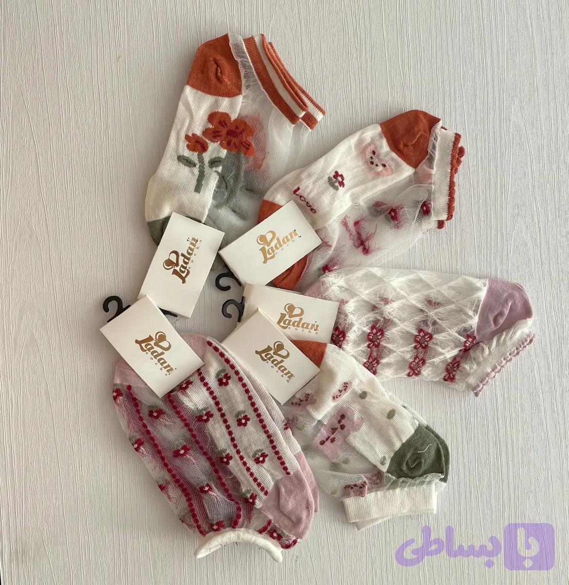 جوراب مچی زنانه شیشه ای طرح پاندا