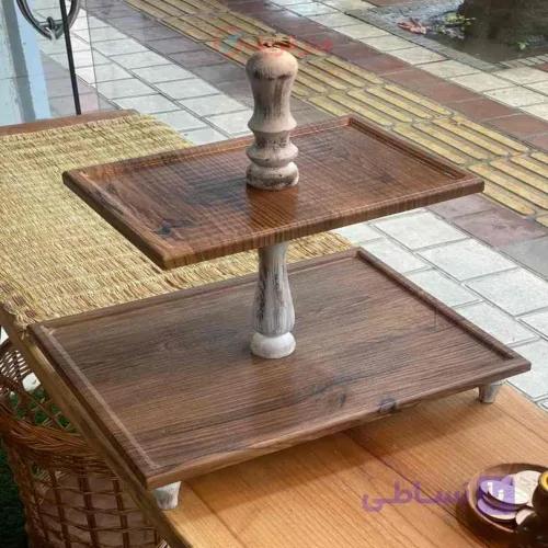 استند چوبی مستطیلی دو طبقه ارتفاع 45 سانت
                                                                        Two-story rectangular wooden stand