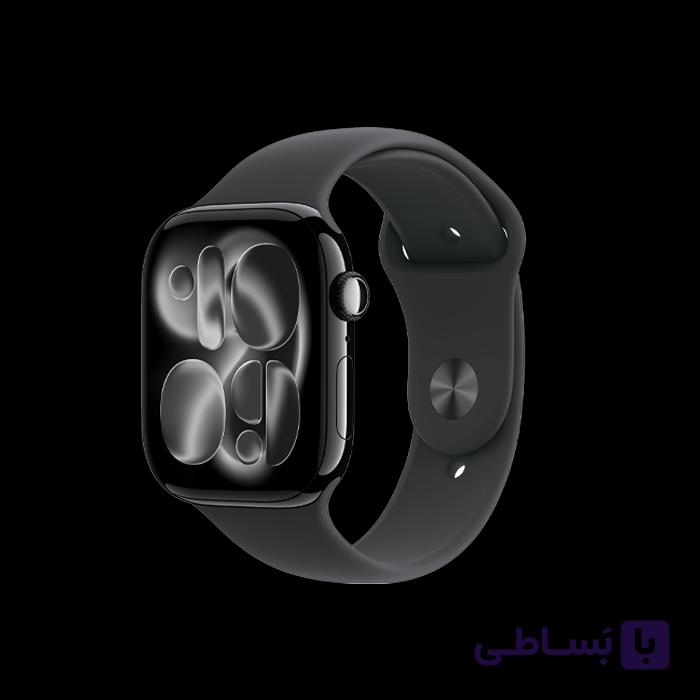 اپل واچ سری 11 جت بلک با بند اسپرت سیلیکون — تصویر 1