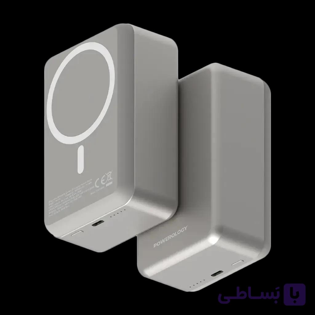 پاور بانک پاورولوژی مدل 20000mAh magsafe aluminum — تصویر 1